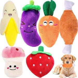 Speedy Panther 6 Pcs Squeaky Dog Toys, Plush Dog Toys, Dog Teddy Toys, Dog & Puppy Teething Toys