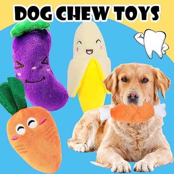 Speedy Panther 6 Pcs Squeaky Dog Toys, Plush Dog Toys, Dog Teddy Toys, Dog & Puppy Teething Toys - Image 3