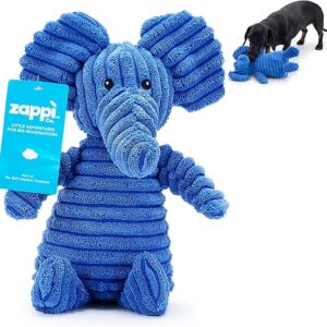 (Variable!) Zappi Co. Plush Dog Toy with Squeaker – Soft, durable, ribbed plush for cuddling and play. Perfect for small and medium dogs who enjoy a squeaky toy for comfort and interaction.